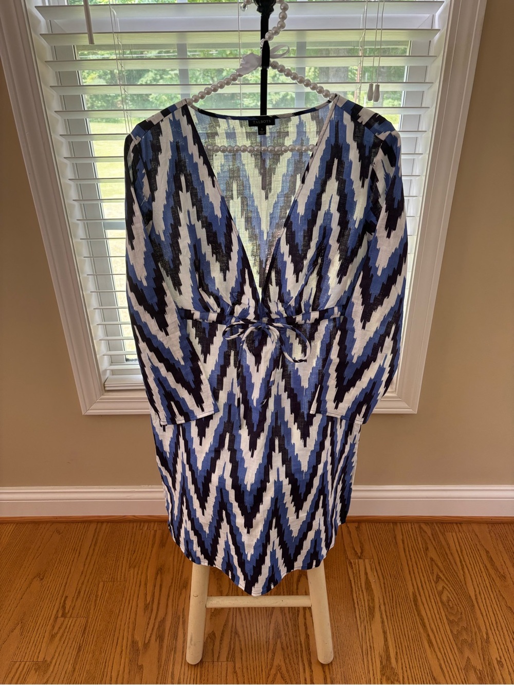 Talbots Blue and White Coverup